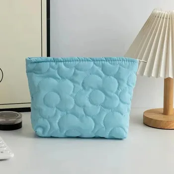 Kosmetická taška Květinová cestovní kosmetická taška se zipem | kosmetická taška, organizér - Nebeská modrá