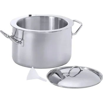 Hrnec Mlékovar dvouplášťový nerezový hrnec s poklicí objem 3lt. CONTACTO