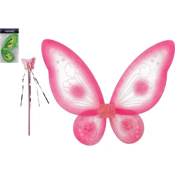 Figurka Křídla motýlí s hůlkou nylon 2 v sáčku 30 5x46x1cm