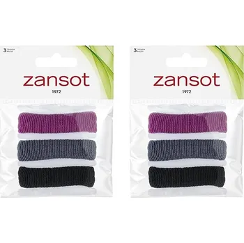 ZANSOT 2 × Elastické gumičky do vlasů, tkanina, 3 ks