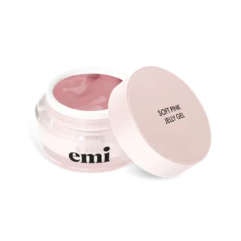 Lak na nehty emi Soft Pink Jelly Gel, 50 g. - kamuflážní stavební želatinový gel
