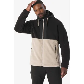 Pánská mikina QUECHUA Pánská turistická hřejivá fleecová mikina sherpa SH 900 M BÉŽOVÁ|ČERNÁ