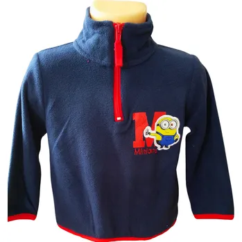 Chlapecká mikina Sun City Chlapecká mikina MIMONI zip u krku polar fleece Barva: Modrá tmavá, Velikost: 128