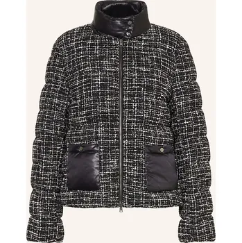 Herno Dámská Péřová Bunda Z Tvídu S Třpytivou Přízí, tmavě...