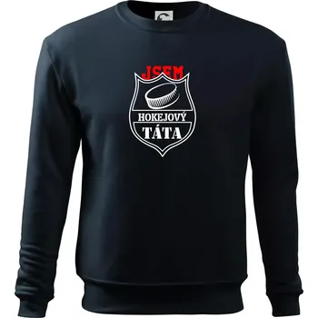 Pánská mikina Hokejový táta - puk - Mikina Essential pánská - XL ( Námořní modrá (velmi tmavá - téměř černá) )