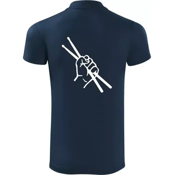 Pánská košile Paličky ruka - Polokošile Victory sportovní (dresovina) - 3XL ( Námořní modrá (velmi tmavá - téměř černá) )