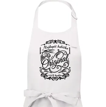 Kuchyňská zástěra Vintage nejlepší babička 100% kvalita - Dámská zástěra na vaření - Univerzální velikost ( Bílá )
