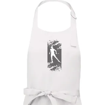 Kuchyňská zástěra Běžkař splash - Pánská zástěra na vaření - Univerzální velikost ( Bílá )