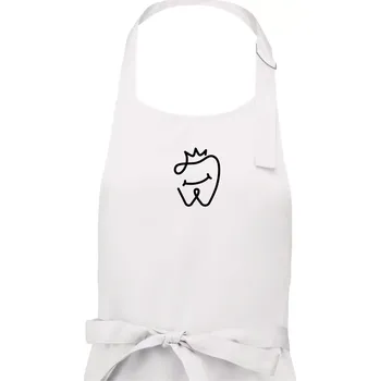 Kuchyňská zástěra Zubařka princezna - Dámská zástěra na vaření - Univerzální velikost ( Bílá )