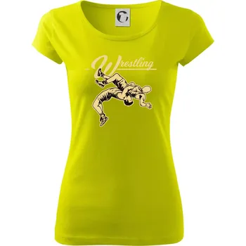 Dámské tričko Wrestling v boji - Dámské triko Pure - XS ( Limetková )