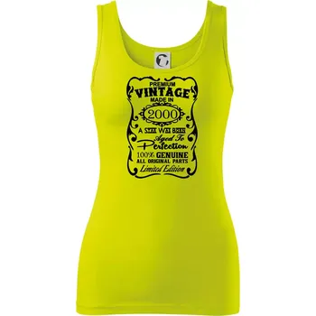 Dámské tričko Vintage Etiketa - 2000 - Dámské tílko - M ( Limetková )