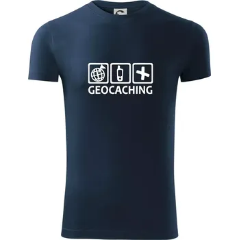 Pánské oblečení Geocaching ikony - Viper FIT - Pánské zůžené tričko - 3XL ( Námořní modrá (velmi tmavá - téměř černá) )