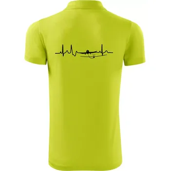 Pánská košile Ekg kluzák a letadlo - Polokošile Victory sportovní (dresovina) - 2XL ( Limetková )