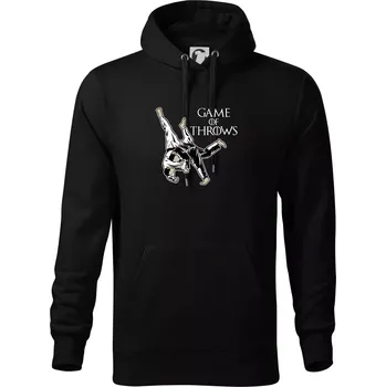 Pánská mikina Game of Throws Judo - Mikina pánská Cape s kapucí - 5XL ( Černá )