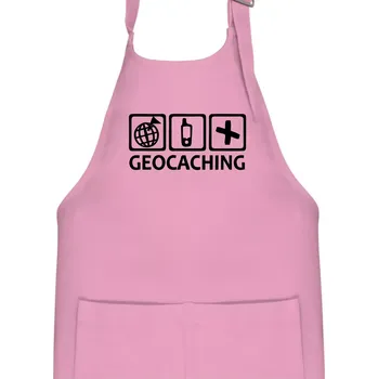 Kuchyňská zástěra Geocaching ikony - Dětská zástěra na vaření - Univerzální velikost ( Růžová )