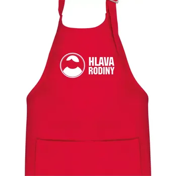 Kuchyňská zástěra Hlava rodiny - Dětská zástěra na vaření - Univerzální velikost ( Červená )