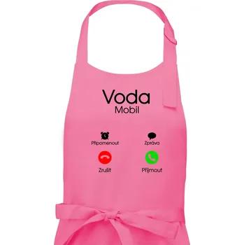 Kuchyňská zástěra Voda volá - Pánská zástěra na vaření - Univerzální velikost ( Růžová )