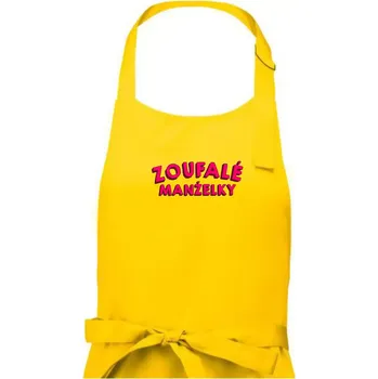 Kuchyňská zástěra Zoufalé manželky - Dámská zástěra na vaření - Univerzální velikost ( Žlutá )