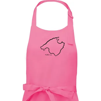Kuchyňská zástěra Mallorca - obrys ostrova - Pánská zástěra na vaření - Univerzální velikost ( Růžová )