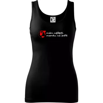 Dámské tričko Mám nejlepší mamku na světě - Dámské tílko - M ( Černá )