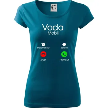 Dámské tričko Voda volá - Dámské triko Pure - 2XL ( Petrolejová )