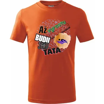 Chlapecké oblečení Až vyrostu budu jako táta - Plavec - Tričko dětské bavlněné - 104-110cm / 3-4 roky ( Oranžová )