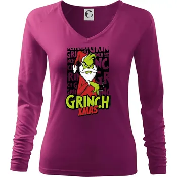 Dámské oblečení Grinch Xmas - Triko dámské Elegance - XL ( Fuchsiová )