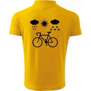 Pánská košile Cyklista za každého počasí - Polokošile pánská Pique Polo 203 - 4XL ( Žlutá )