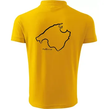Pánská košile Mallorca - obrys ostrova - Polokošile pánská Pique Polo 203 - XL ( Žlutá )