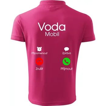 Pánská košile Voda volá - Polokošile pánská Pique Polo 203 - 3XL ( Purpurová )