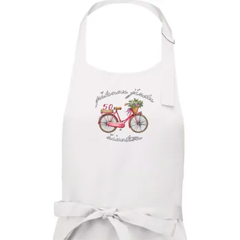 Kuchyňská zástěra Pěknou jízdu životem 50 - Dámská zástěra na vaření - Univerzální velikost ( Bílá )