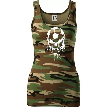 Fotbal lebka splash - Dámské Maskáčové tílko - M ( Hnědý maskáč )