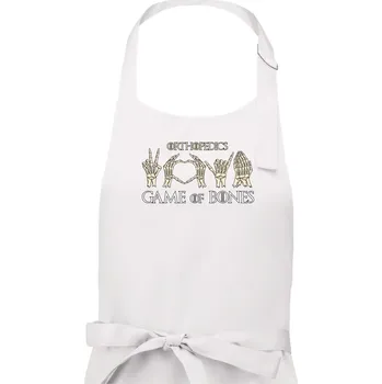 Kuchyňská zástěra Game of Bones Orthopedics - Pánská zástěra na vaření - Univerzální velikost ( Bílá )