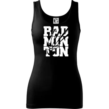 Dámské tričko Badminton nápis - Dámské tílko - L ( Černá )