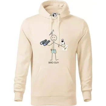 Pánská mikina Bird guy - Mikina pánská Cape s kapucí - 4XL ( Mandlová )