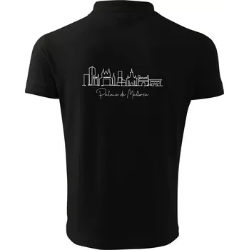 Pánská košile Mallorca - Siluety památek - Polokošile pánská Pique Polo 203 - 3XL ( Černá )