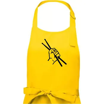 Kuchyňská zástěra Paličky ruka - Dámská zástěra na vaření - Univerzální velikost ( Žlutá )
