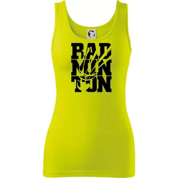 Dámské tričko Badminton nápis - Dámské tílko - XL ( Limetková )