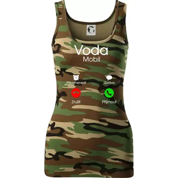 Dámské tričko Voda volá - Dámské Maskáčové tílko - XS ( Hnědý maskáč )