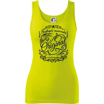 Dámské tričko Vintage nejlepší maminka 100% kvalita - Dámské tílko - L ( Limetková )