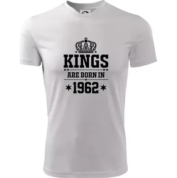 Pánské tričko Kings are born in 1962 - Pánské triko Fantasy sportovní (dresovina) - 2XL ( Bílá )