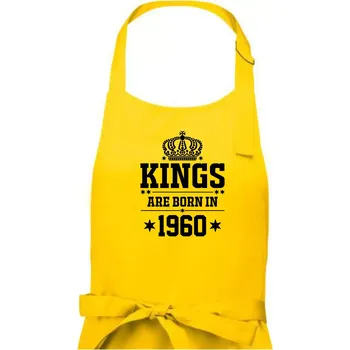 Kuchyňská zástěra Kings are born in 1960 - Pánská zástěra na vaření - Univerzální velikost ( Žlutá )