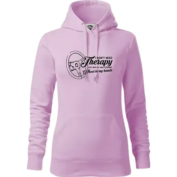 Dámská mikina I don't need therapy wheel in my hands (vedle sebe) - Mikina dámská Cape s kapucí - XS ( Orchid )