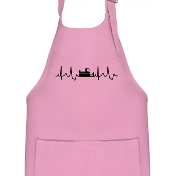 Kuchyňská zástěra Ekg rolba - Dětská zástěra na vaření - Univerzální velikost ( Růžová )