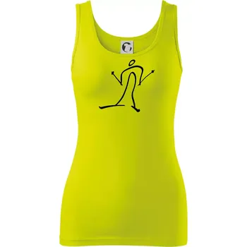 Běžkař kreslený - Dámské tílko - S ( Limetková )