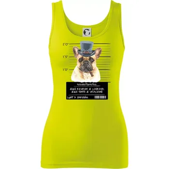 Dámské tričko Lump a darebák francouzský buldoček - Dámské tílko - S ( Limetková )