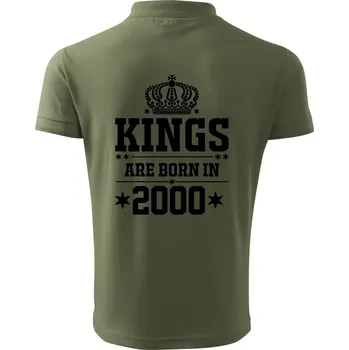 Pánská košile Kings are born in 2000 - Polokošile pánská Pique Polo 203 - 3XL ( Khaki )