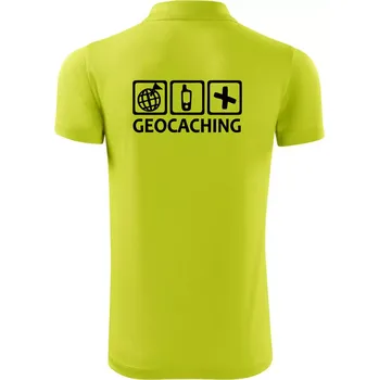 Pánská košile Geocaching ikony - Polokošile Victory sportovní (dresovina) - M ( Limetková )
