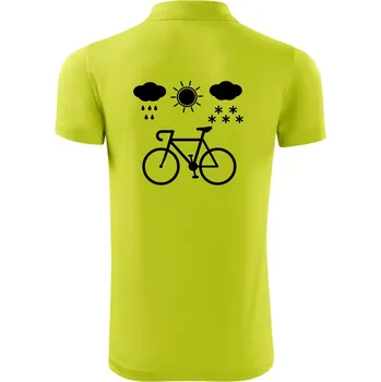 Pánská košile Cyklista za každého počasí - Polokošile Victory sportovní (dresovina) - M ( Limetková )