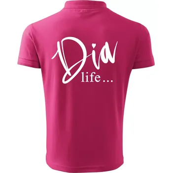 Pánská košile D I A Life - Polokošile pánská Pique Polo 203 - 4XL ( Purpurová )